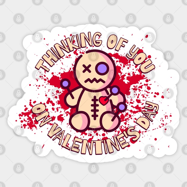 Thinking of You Valentine Voodoo Sticker by HolidayBug